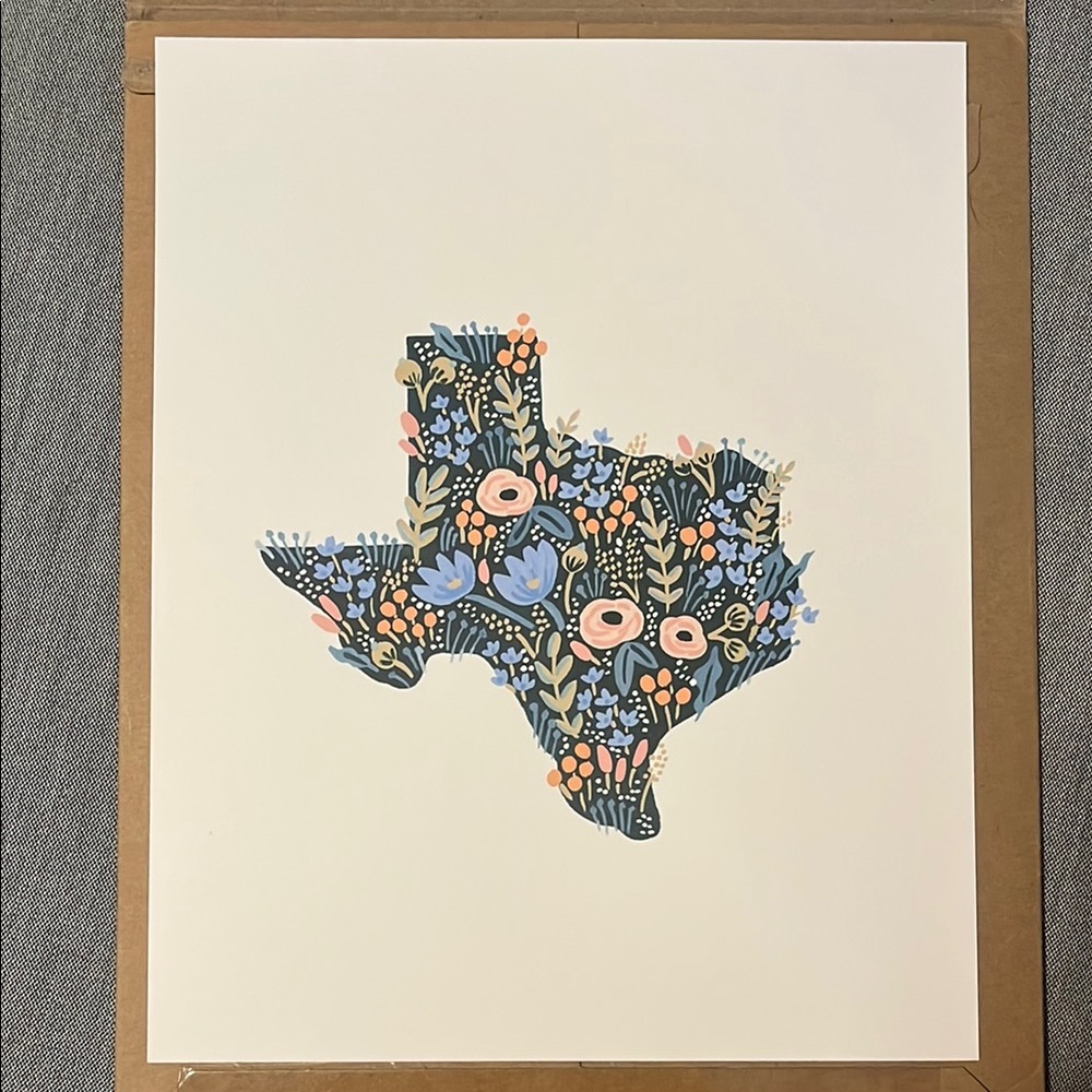 Floral Texas Art Print